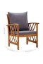 Garden Chairs with Cushions 2 pcs Solid Acacia Wood - 3