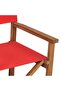 Director's Chair Solid Teak Wood Red - 6