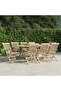 Folding Garden Chairs 8 pcs Grey 56x61x89 cm Solid Wood Teak