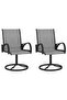 Garden Swivel Chairs 2 pcs Textilene and Steel Grey