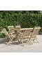 Folding Garden Chairs 6 pcs Grey 56x61x89 cm Solid Wood Teak