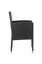 Garden Chairs with Black Cushions 2 pcs Black Poly Rattan - 4