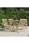 Folding Garden Chairs 4 pcs Grey 56x61x89 cm Solid Wood Teak