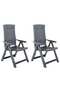 Garden Reclining Chairs 2 pcs Plastic Anthracite