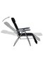 Folding Garden Chairs with Cushions 2 pcs Black - 2
