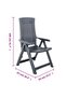 Garden Reclining Chairs 2 pcs Plastic Anthracite - 3
