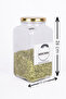 5-Piece Food Storage Organizer Set Chickpeas, Lentils, Rice, Bulgur, Beans 3 Lt Gold Metal Lid - 2