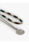 Double Multicolor Beaded and Chain Locket Necklace - 3