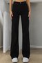 Isabelle Women's Black Extra High Waist Stretchy Loose Wide Leg Jeans