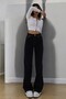 Holly Young Girl Black High Waist Lycra Comfortable Loose Leg Jeans