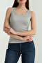 Women's Black Sleeveless Contrast Color Blouse