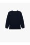 Crew Neck Striped Long Sleeve Basic Sweatshirt - 2