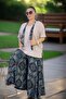 Wide Cut Cotton Viscose Trousers with Elastic Waist Skirt Flarli Combed Bluz Double Set - 6