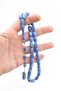 Ibrahim Uysal Signed Capsule Large Size Blue White Squeeze Amber Prayer Beads - 5
