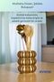 Countertop Cutlery Decorative Vertical Cutlery Cylinder Cutlery Gold Color Model 75 - 2