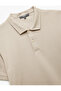 Regular Fit Short Sleeve Cotton Polo Neck T-Shirt - 5