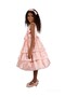 D' Daniela - Ava Pink Shiny Party Dress with Headband - 2