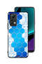 غطاء حماية لهاتف Infinix Note 11 Pro بنمط شبكة أيقونات سداسية الأضلاع