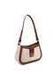 Beige - Tan Plain Women's Crossbody Bag Sp1132 - 2