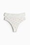 2-pack pointelle thong briefs