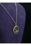 Royal Crown Model Crown Style Daily Stylish Design Zircon Stone Enamel Yellow Color Coated Steel Necklace - 3