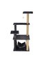 Cat play set, with scratching post, hammock, ball, 121cm, graphite