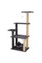 Cat play set, with scratching post, hammock, ball, 121cm, graphite - 2