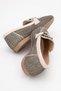 Beige Buckle Detailed Straw Women's Ballerinas - 4