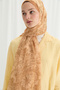Viena Silk Crepe Shawl - Yellow - 3
