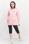 Women Hood With Drawstrings Graphic Print Hoodies, Pink - 4