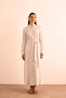 Wrapped Twine Textured, Viscose Linen Shirt Dress