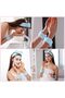 Color Ribbon Figured Towel Hair Band/Makeup Sponge/Powder Sponge/Water Absorbent Towel Bracelet Set - 3