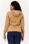 Women Sportswear Fit Long Sleeves Outdoor Hoodie, Brown - 4