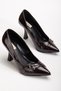 Patent Leather Women's Heeled Shoes – Opening Leather Stylish with Mulini Signature - 4