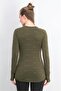 Women Sports Fit Long Sleeve Logo Tech Performance Top, Green - 4