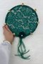 Green Bride Bridesmaid Tefi Lace, 3D Flower Decorated, Wedding Henna Night Circumcision Bride to Be Defi 1 Piece - 3