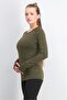 Women Sports Fit Long Sleeve Logo Tech Performance Top, Green - 2