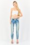Women Skinny Fit Washed Stretchable Denim, Light Blue - 3