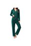 Women's Soft Knitted Cotton Pajamas Set - Button-Down Long/Full Sleeve 2 Piece Sleepwear Loungewear - 3