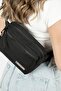 Black Unisex Minimal 21X15X5 cm Waist and Chest Bag - 7