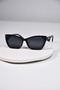Unisex Women Men Uv400 Protect Glass Change Bone Square Rectangle Metal Sunglasses