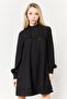 Women Textured Mini Dress, Black