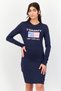 Women Brand Logo Mini Dress, Navy