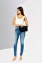 Women Skinny Fit Washed Stretchable Jeans, Blue - 3