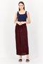 Women U-Neck Sleeveless Textured Crop Top, Navy - 4