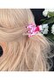 Shiny Hologram Pearlescent Acrylic Big Zigzag Scalloped Snap Clasp Fuchsia Pink - 2