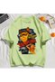 Y2K Vintage T-Shirt Tee Print a Big Cat and Its Teeth