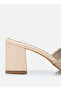Lina Straw Special Production Patterned Women's Heeled Shoes/Slippers - 5