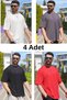 Men's Multipack Oversize Single Jersey 100% Cotton Fabric Crew Neck T-Shirt