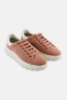 Women Spherica Lace Up Casual Sneaker, Peach